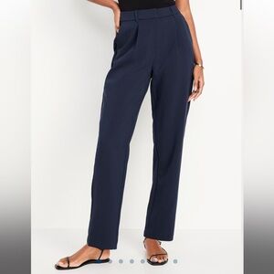 Old Navy Extra High-Waisted Taylor Trouser Straight Pants - Navy Blue